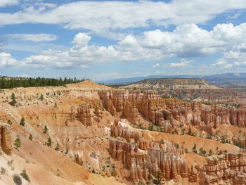 Panoramic view of landscape against cloudy sky