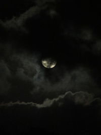 Low angle view of moon in sky