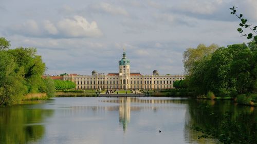 Reflection of building in lake / schloss charlottenburg