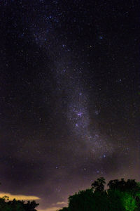 Low angle view of starry sky