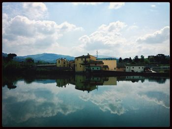 Reflection of clouds in water