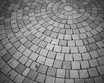 Full frame shot of cobblestones on walkway