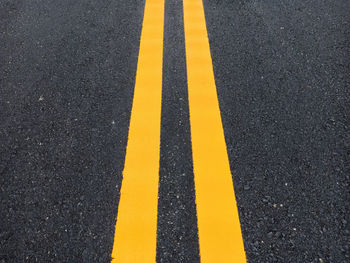 High angle view of zebra crossing on road