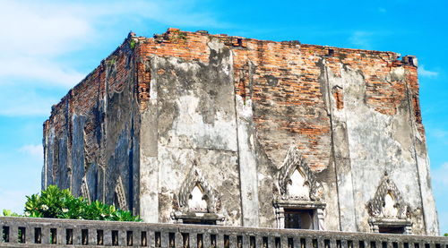 Low angle view of historical building against sky