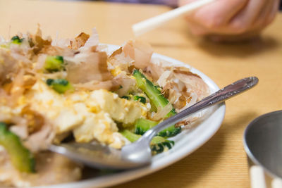 Close-up of food in plate