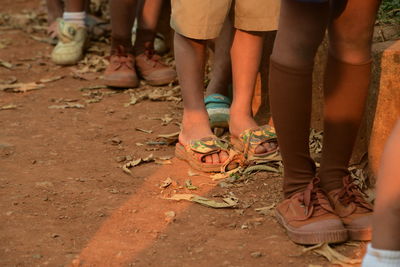 Low section of people standing outdoors