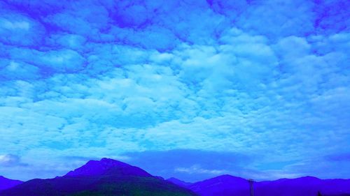 View of mountain against cloudy sky