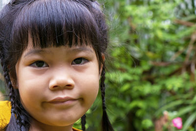 Close-up portrait of cute girl