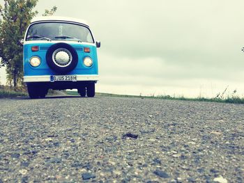 Vintage car against sky