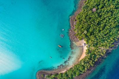 High angle view of beach