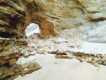 Rock formations in cave