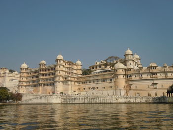 View of historic building against clear sky