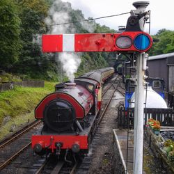 Train on railroad track