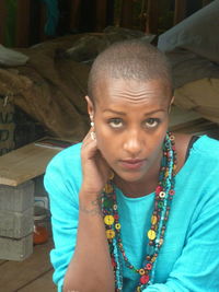 Portrait of young woman