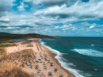 Scenic view of sea against sky