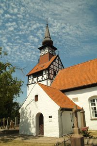 Low angle view of building against sky