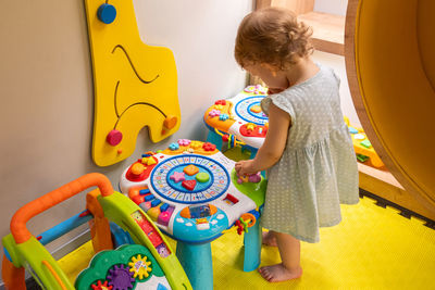 Boy playing with toys