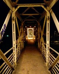 Illuminated steps at night