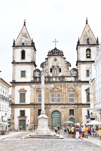 Group of people in front of building