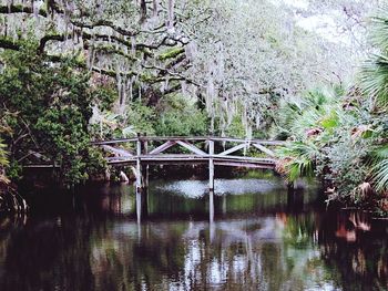 Footbridge over river