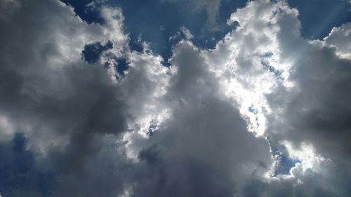 Low angle view of cloudy sky