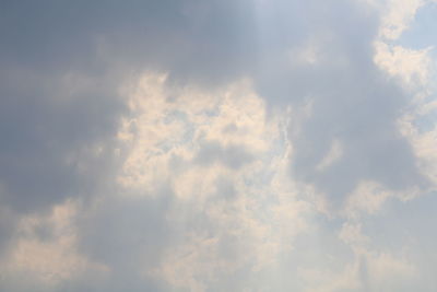 Low angle view of clouds in sky