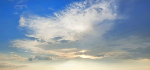 Low angle view of clouds in sky