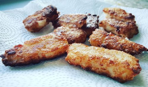 Close-up of meat on plate