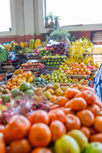 Fruits for sale at market stall