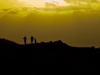 Silhouette of landscape at sunset