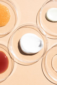 High angle view of food on table