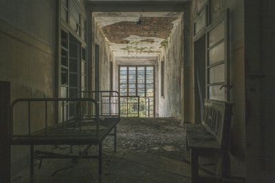 Interior of abandoned building