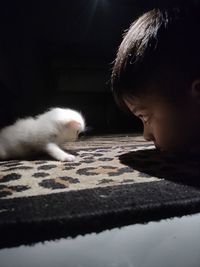 Close-up portrait of a cat