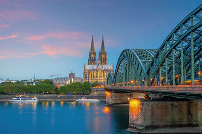 Bridge over river against sky