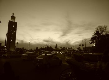 View of buildings against cloudy sky