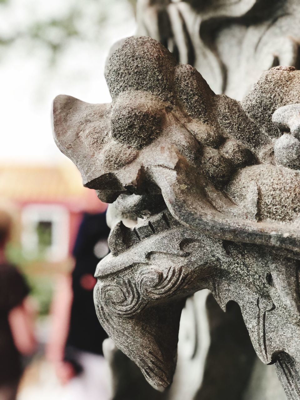 CLOSE-UP OF STATUE OF ANGEL