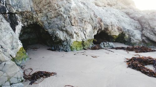 Rock formations in cave