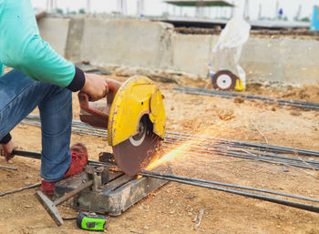 Man working at construction site