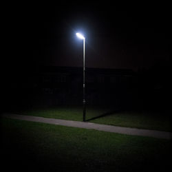 Empty road at night