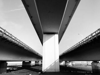 Low angle view of bridge against sky