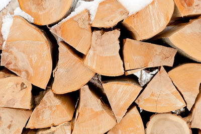 Full frame shot of logs