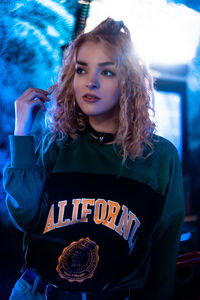 Portrait of young woman