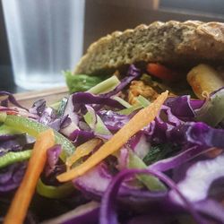 Close-up of food on blurred background