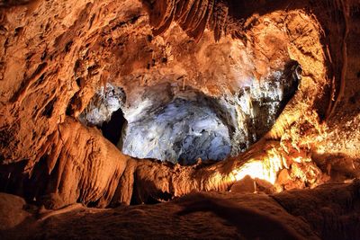 Rock formations in cave