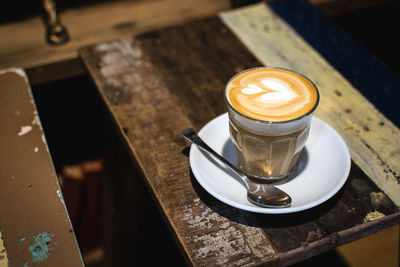 Close-up of coffee on table