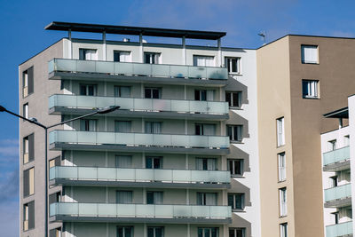 Low angle view of building against clear sky