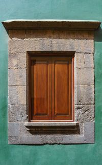 Close-up of window on building