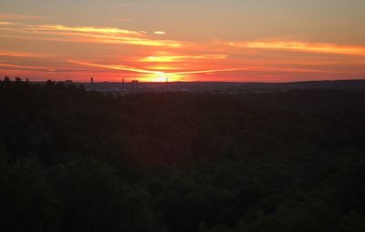 Scenic view of landscape at sunset