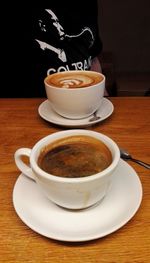 Close-up of coffee on table