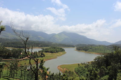 High angle view of mountains